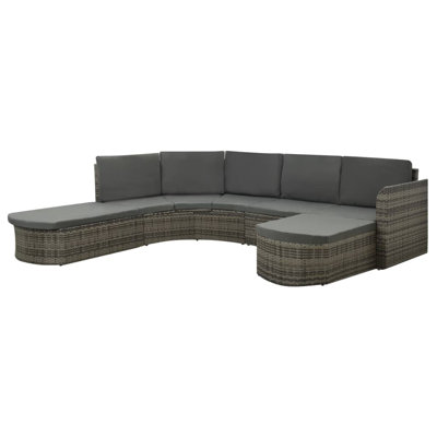 104.7" Wide Rectangle Patio Sectional Set with Cushions