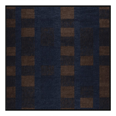 Machine Washable Checkered Gray Area Rug