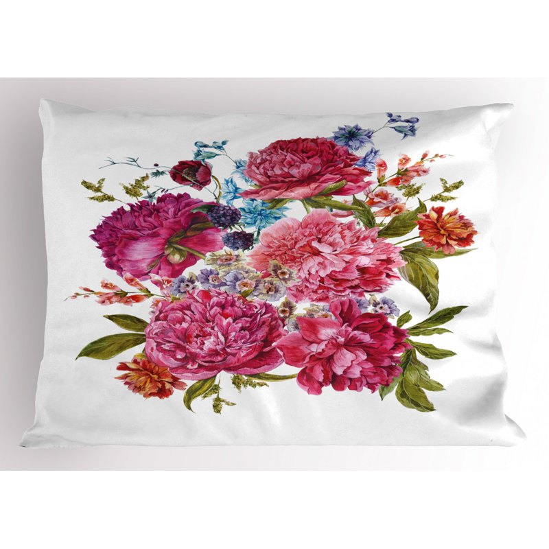 Polyester Floral Sham Set, Queen