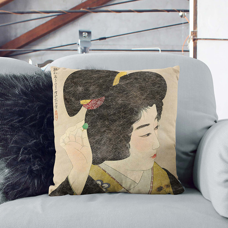 Square Throw Cushion, Black, 40cm H x 40cm W x 15cm D