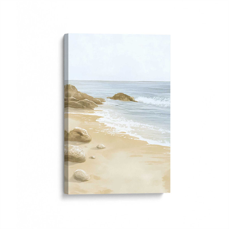 Toile tendue Soft Shoreline Silence I, H 18 po x l 12 po, Wrapped Canvas