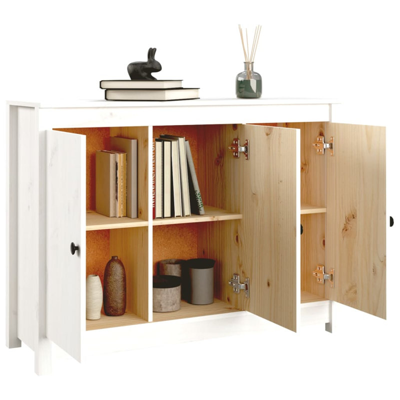 Portillo 100cm Solid Wood Sideboard, White