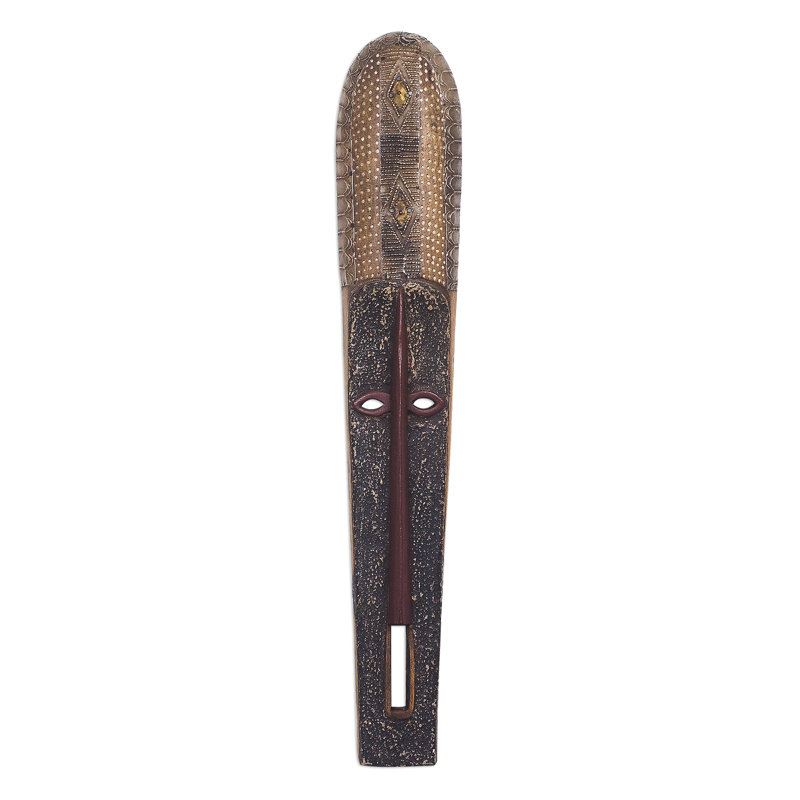 Magnifique masque en bois africain nketiabah