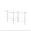 Table basse ovale en verre transparent, table moderne avec pieds en acier inoxydable, table basse en verre à 3 couches pour le salon
