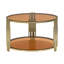 Table basse en verre avec tablette