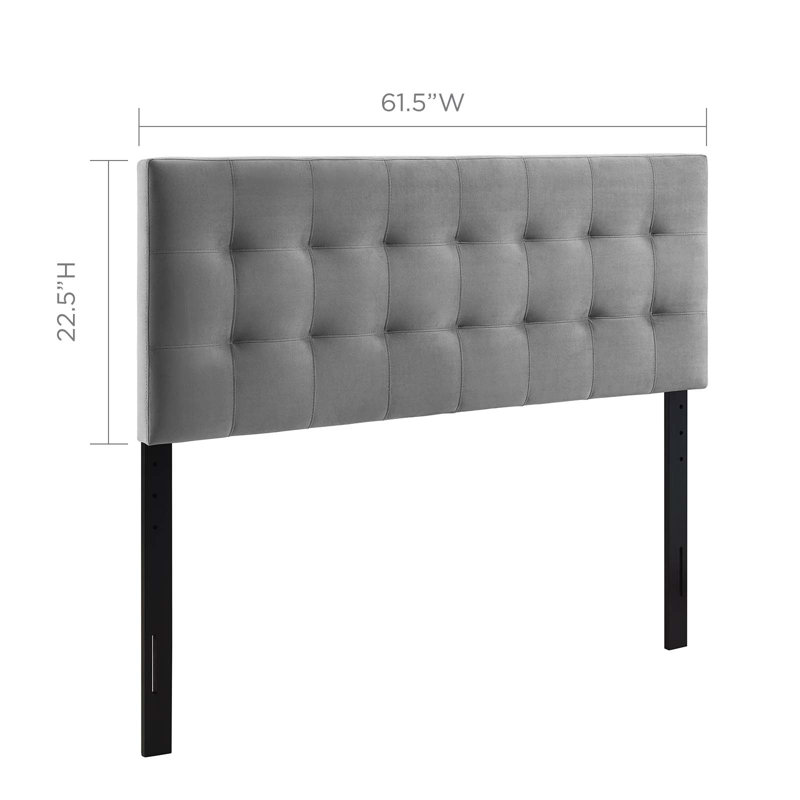 Tête de lit Copper Grove Worishofen par Modway, Gris, Grand