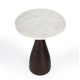 Julia Marble Pedestal End Table