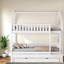 Rangement simple au-dessus de lits simples, lit superposé en bois aggloméré pour chambre d'enfant