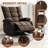 Swivel Rocker Recliner with Heat & Massage, 360° Swivel, Cup Holders, Oversized Seat for Living Room-1090846614