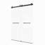 Portes de baignoire et de douche sans cadre et peu encombrantes en acier durable noir mat moderne