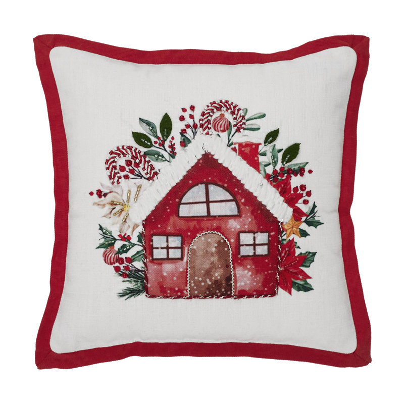 Oreiller de chalet en canne de bonbon plus haute 12x12