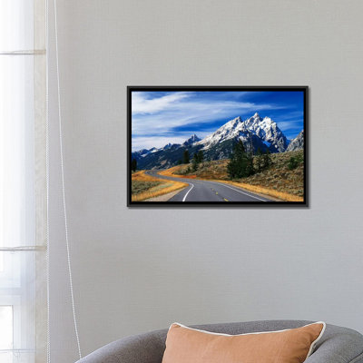 «Teton Range vue de Teton Park Road, parc national de Grand Teton, Wyoming, États-Unis» par Adam Jones - reproduction d'art sur toile tendue