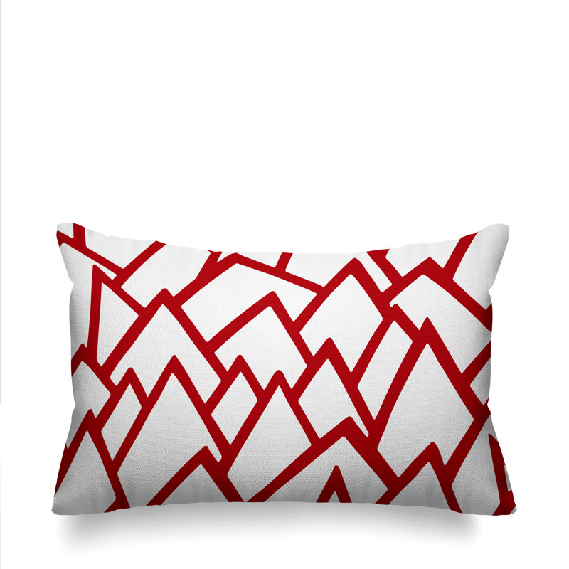 Coussin décoratif intérieur / extérieur Rowan, Rouge