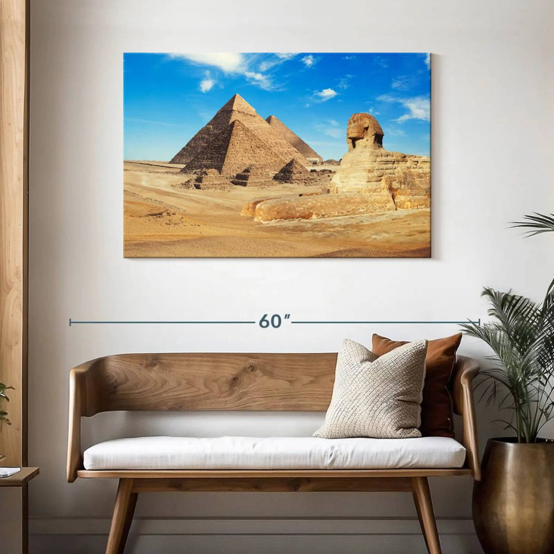 Adella Sphinx And Pyramids Of Giza, 30" H x 45" W