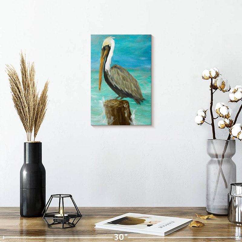 Brampt Single Pelican On Post, 12" H x 8" W