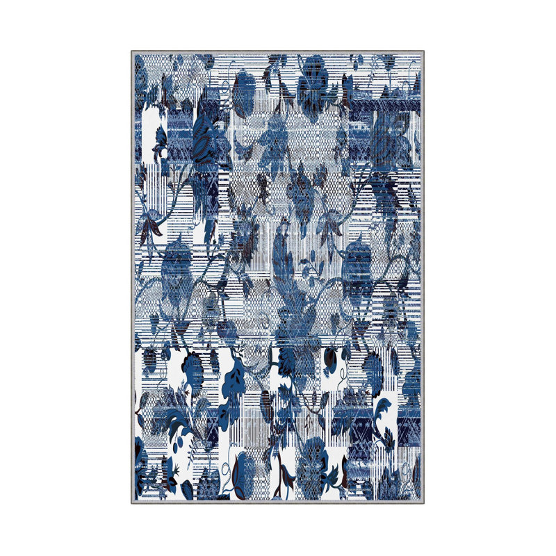 Luxurious Woven Carpet Rug, 2.6 x 4.0 ft | 100% Polyester, 0.4 in Pile Height | Antibacterial & Non-Slip PVC Dot Underside | Machine Washable, 3D Digital Printing | Perfect for Living Room & Bedroom Decor