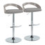 Tabouret de bar réglable Laurenzio avec repose-pieds arrondi en T-758589269-789590281