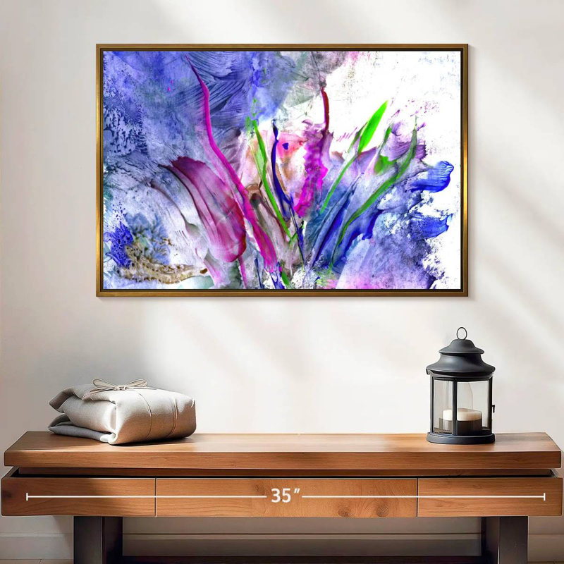 Fleur Syd, Cadre flottant doré, 25 po x 17 po