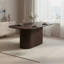 63" Modern Large Dining Table With Vertical Striped Base, Rectangle Kitchen Dinner Table For Dining Room-441881062