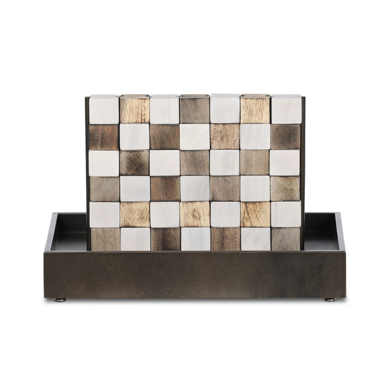 Four Hands 2 Player Four In A Row, Burnt Reclaimed/Ivory