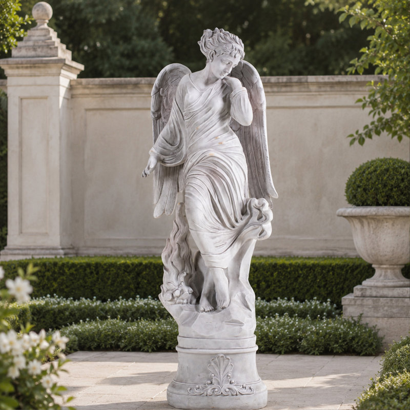 Statue de jardin ange en plein air