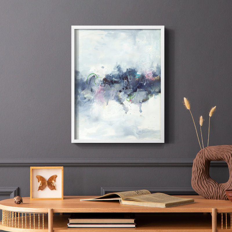 Birds I Framed Print - Solid Wood, White, 20" H x 16" W
