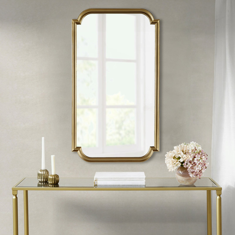Miroir mural festonné en bois