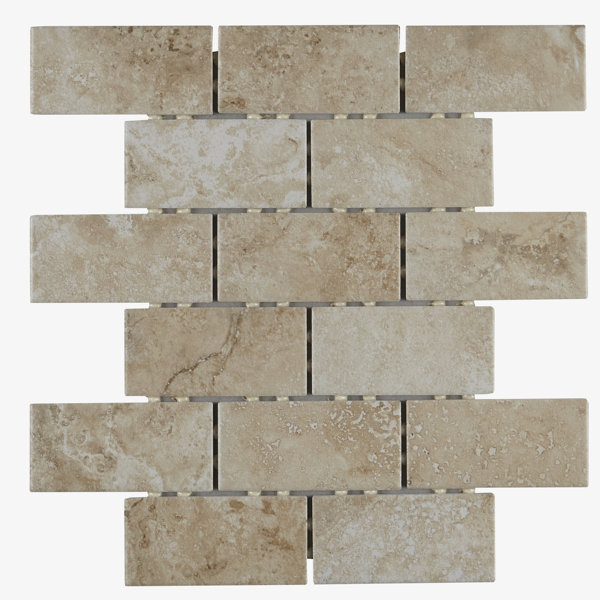 Esta Villa 2" x 4" Porcelain Mosaic Tile in Terrace Beige