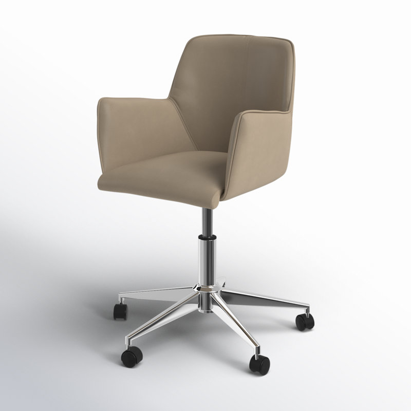 Azure Faux Leather Swivel Task Chair, Taupe