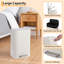 5.2 Gallon (20L) Kitchen Trash Can, Stainless Steel Garbage Can with Inner Wastebasket, Step Trash Can with Soft-Close Lid, Rectangular Rubbish Bin for Bathroom, Kitchen, Living Room, Brown-131134529-131134531