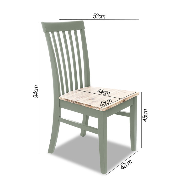 Taylor Slat Back Side Chair, Sage Green
