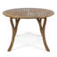 Table de salle à manger ronde 47,25 po en bois d'acacia avec finition en teck, table de patio à lattes résistante aux intempéries pour une utilisation extérieure et intérieure