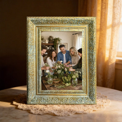 5" x 7" Antique Gold 1PC Pet Picture Frame for Living Room Decor