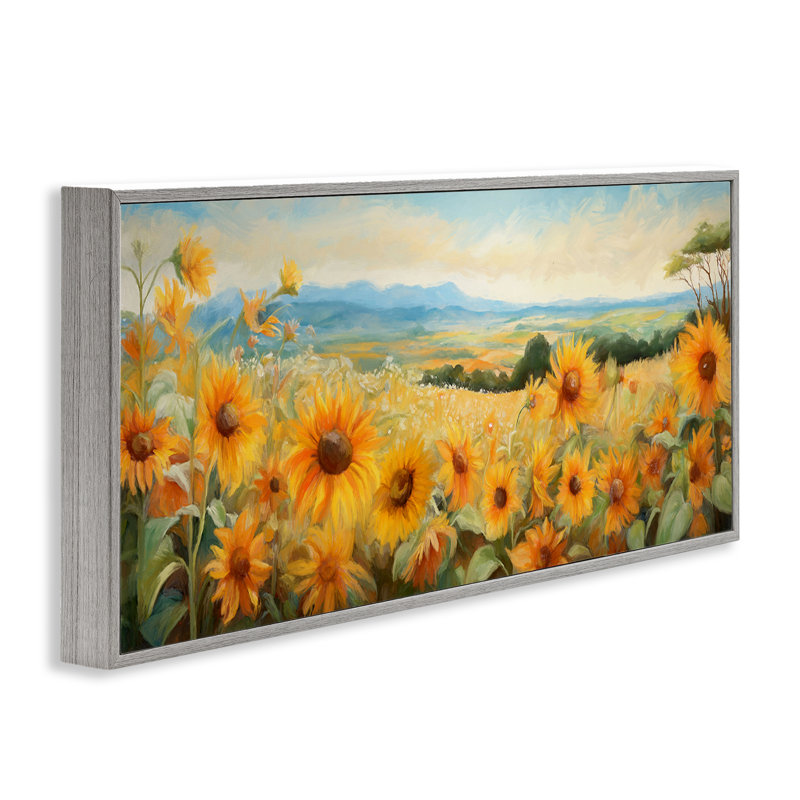 "Tournesol", art giclée par Ramona Murdock bg-182, Estampe numérique Farmhouse, H 13 po x l 30 po
