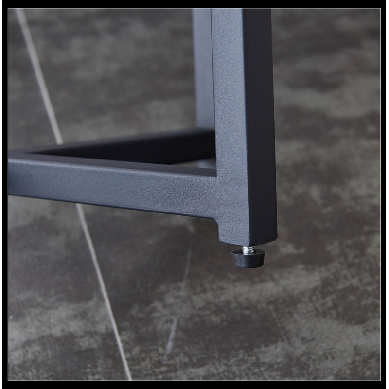 Table d'appoint moderne et élégante avec plateau en panneau de fibres à densité moyenne en faux marbre, idéale pour tout petit espace et plusieurs utilisations.