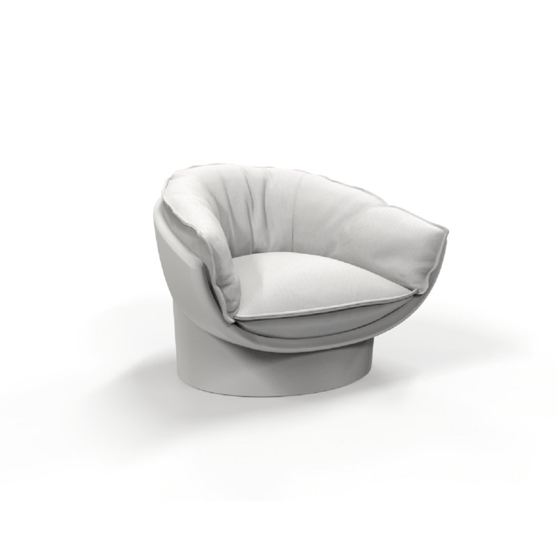 Luna - Lounge Chair - Black - Glad Moon Upholstery, White