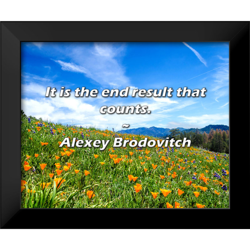Alexey Brodovitch Quote: It is the end result that counts.