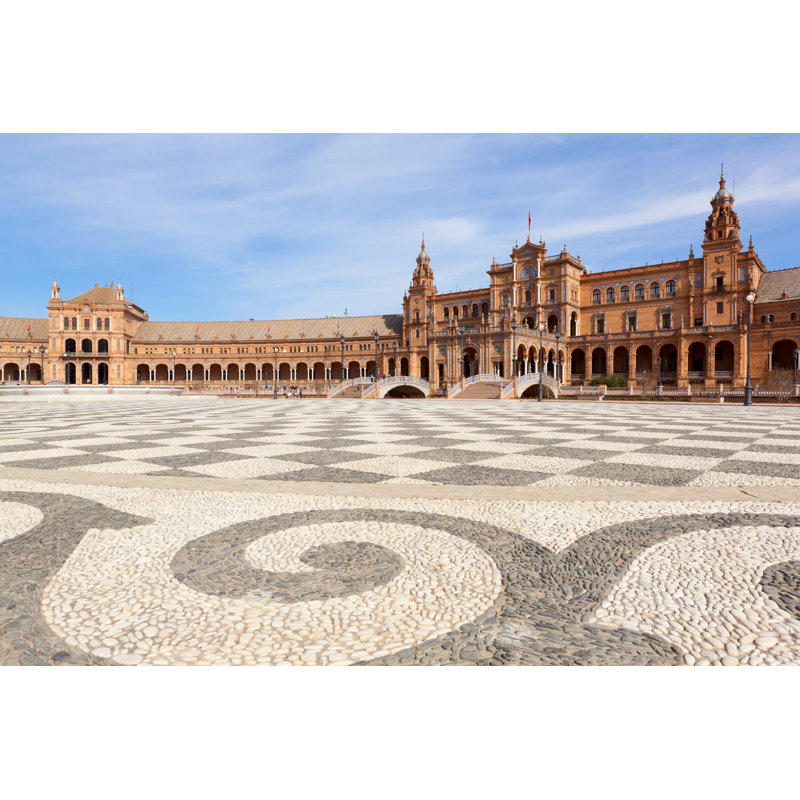 Plaza De Espana In Seville by Pinggr - Wrapped Canvas Print, 30cm H x 46cm W