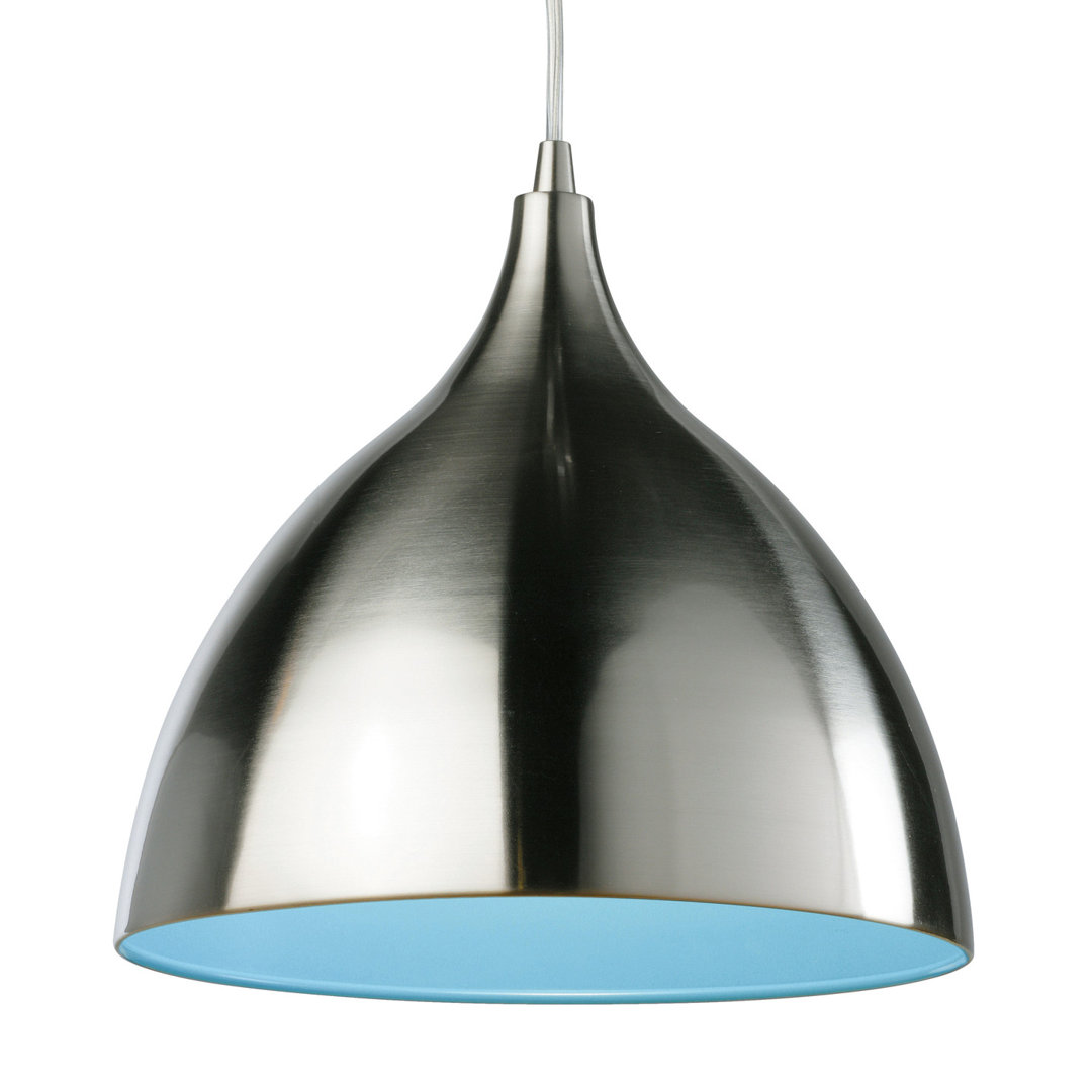 1 - Light Brushed Nickel Dome Pendant