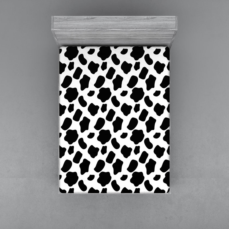 Animal Print Microfibre Jersey Knit Fitted Sheet, European Kingsize (160 x 200cm)
