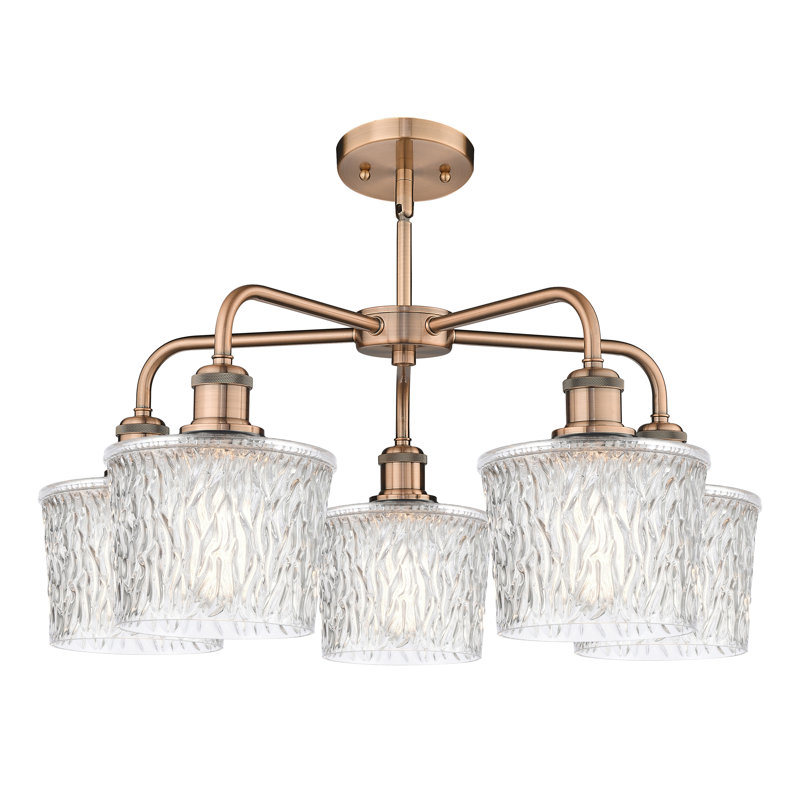 Lustre bol 5 lumières Iverson, Cuivre antique