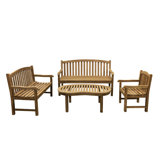 Captain Outdoor 4 - Piece Teak Conversation Set