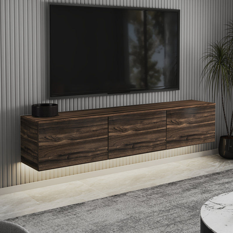 Unfinished Modern for TVs up to 65", Walnut