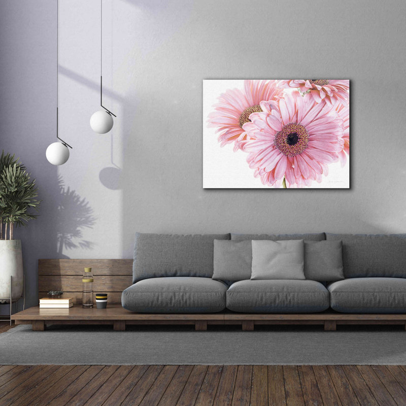 «Pastel Gerbera Daisies» par Elise Catterall, estampe numérique sur toile, H 12 po x l 16 po x P 0,75 po