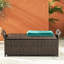 Mobilier de rangement extérieur en PE - Rehausse votre terrasse avec un aspect contemporain avec couvercle à charnière moderne