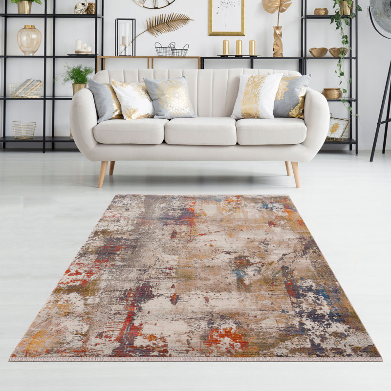 Rajshri Abstract Indoor Rug, Rectangle 5' x 8'