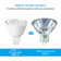 7W Mr16 Led Light Bulb, Dimmable Spotlight Bulb 50W Equivalent, Gu5.3 Bi-Pin Base
