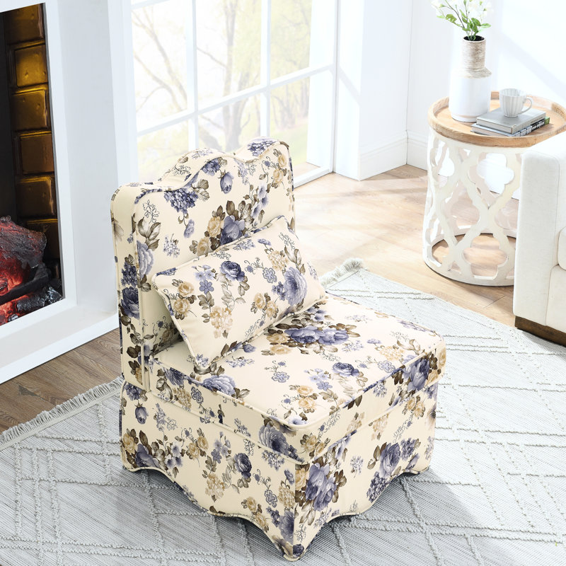 Fauteuil de salle à manger bleu en flanelle avec accoudoirs et soutien de la taille