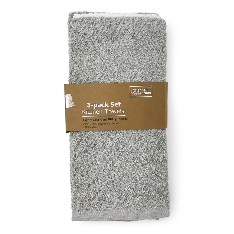 Cotton Dish Cloth Kitchen Towel, Gray