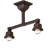 17.5" Long Diamond Band Mission 2 Light Semi-Flushmount